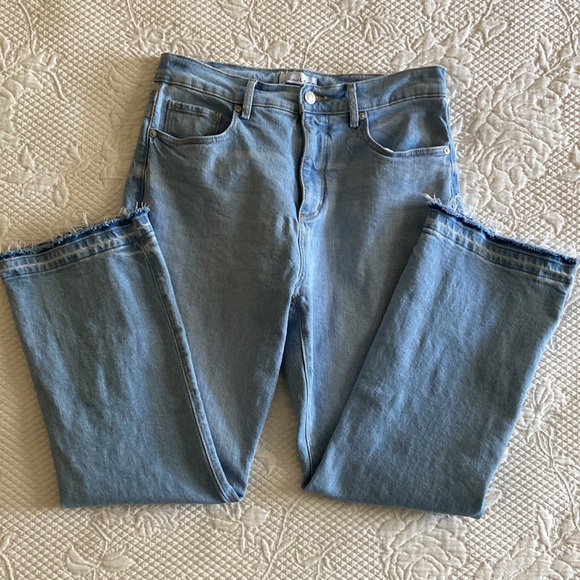 Loft Let Down Hem High Rise Kick Crop Jeans - Picture 2 of 10